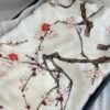 ⁦قماش حرير ناعم بالكريستالات بطابع غصون الكرز⁩ - الصورة ⁦2⁩
